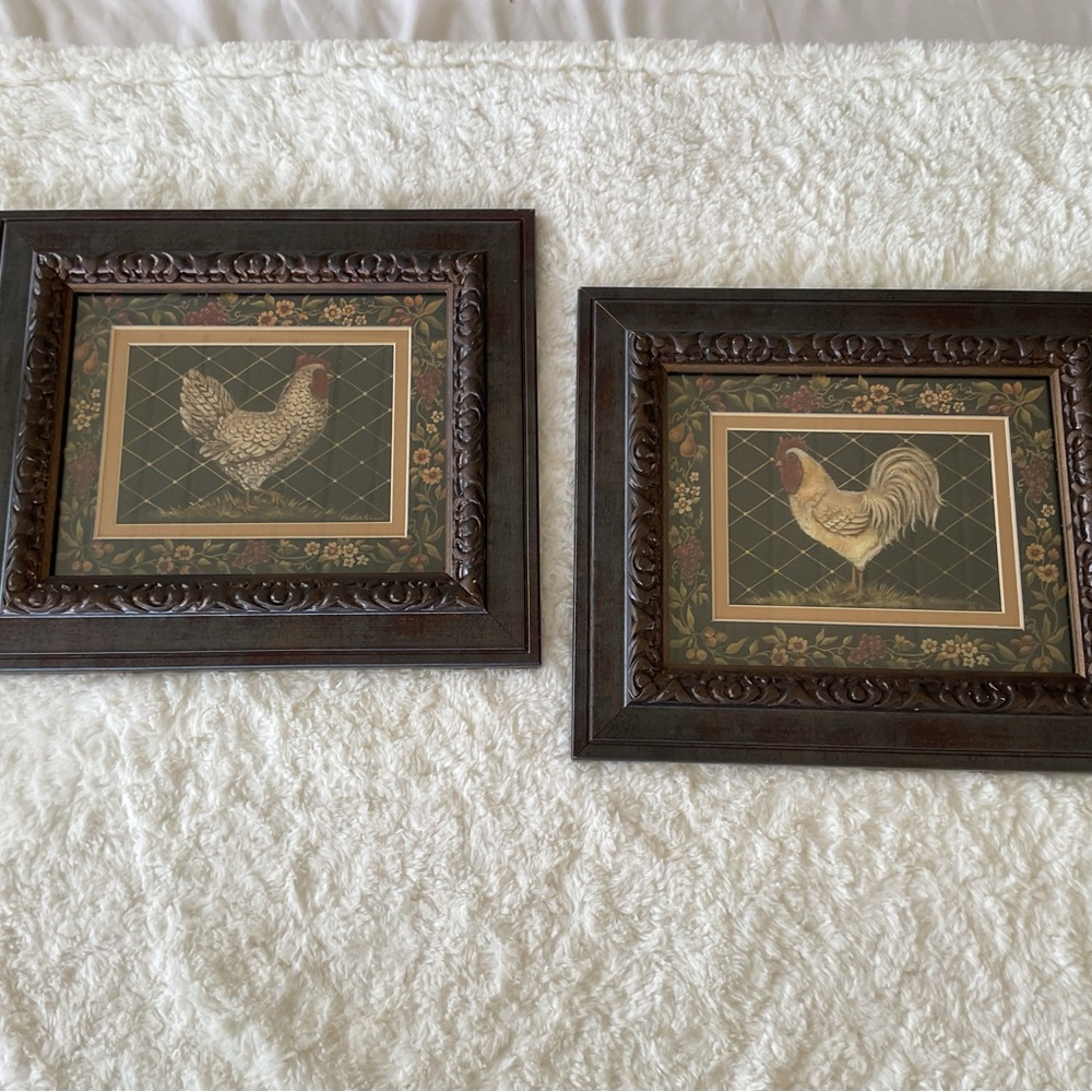 Kimberly Poloson Old world hen and rooster